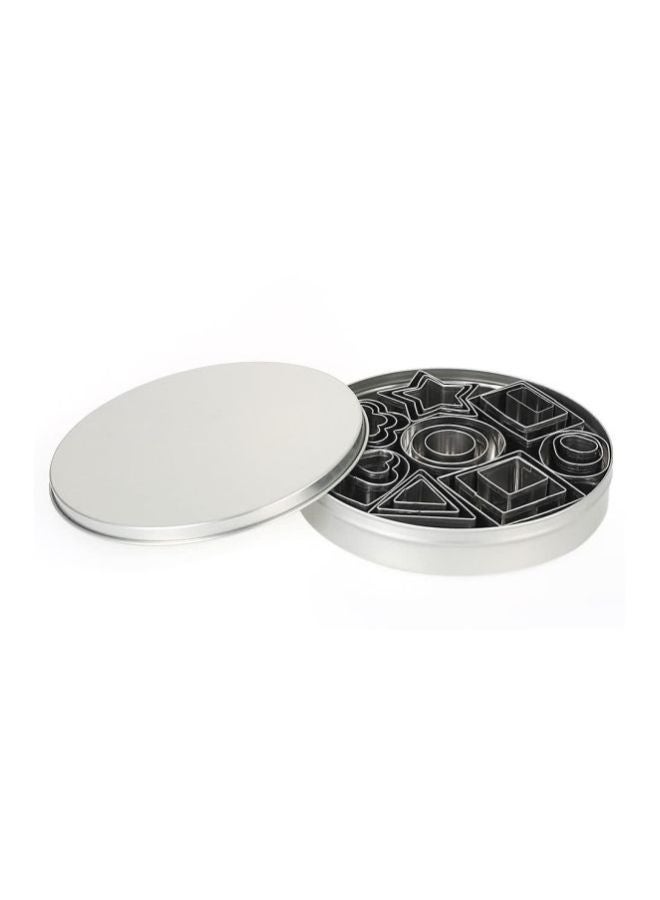 24-Piece Cookie Cutter Set Silver 12.5centimeter - Image 2