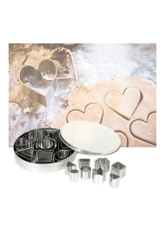 24-Piece Cookie Cutter Set Silver 12.5centimeter - Image 4