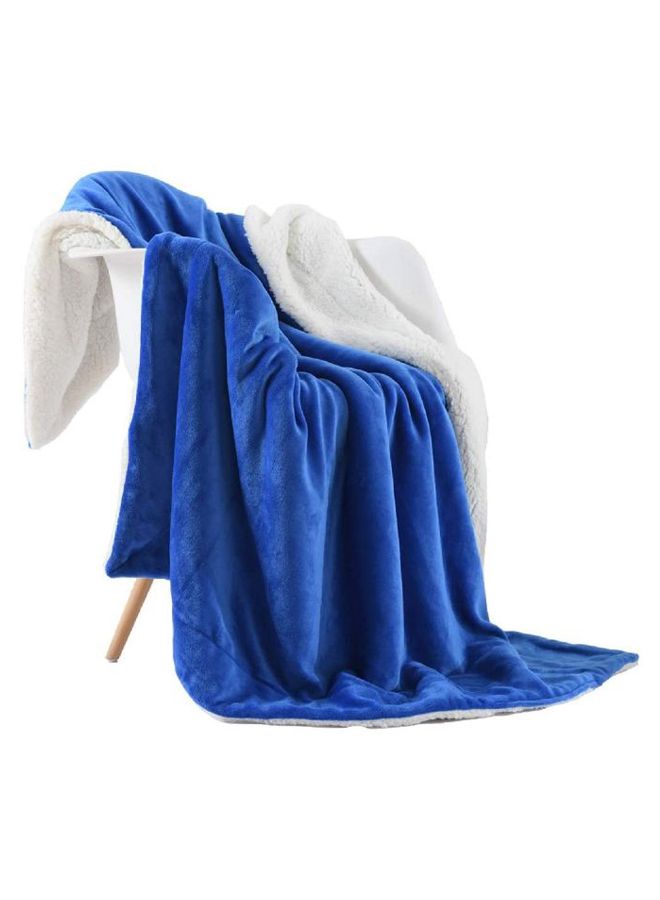 Soft Sheep Reversible Blanket Fabric Blue 200 x 230cm