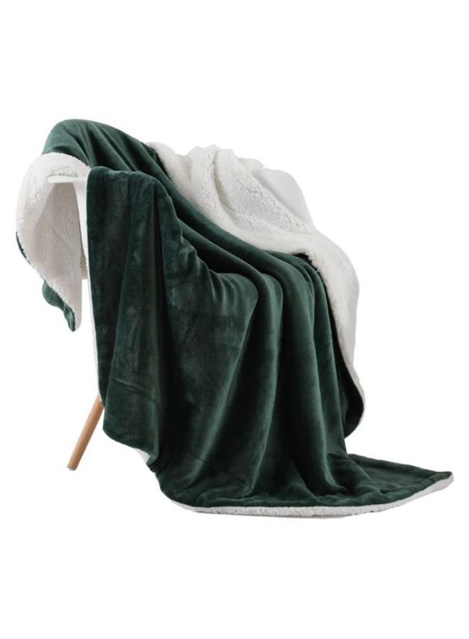 Soft Sheep Reversible Blanket Fabric Green 200 x 230cm