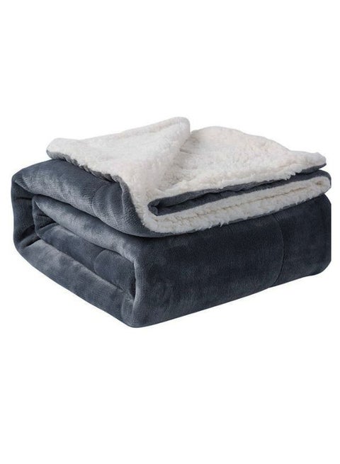 Soft Sheep Reversible Blanket Fabric Grey 200 x 230cm