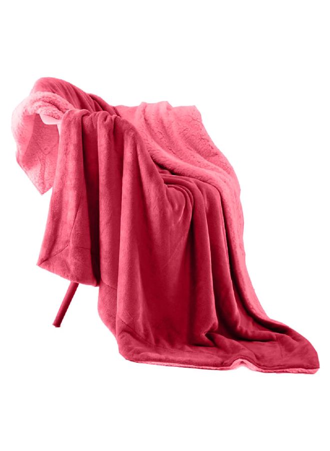 Soft Sheep Reversible Blanket Fabric Pink 200 x 230centimeter