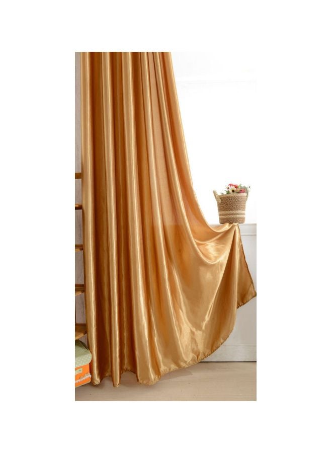 ANSELF 2-Piece Polyester Window Curtains Yellow 250x100centimeter - Image 3