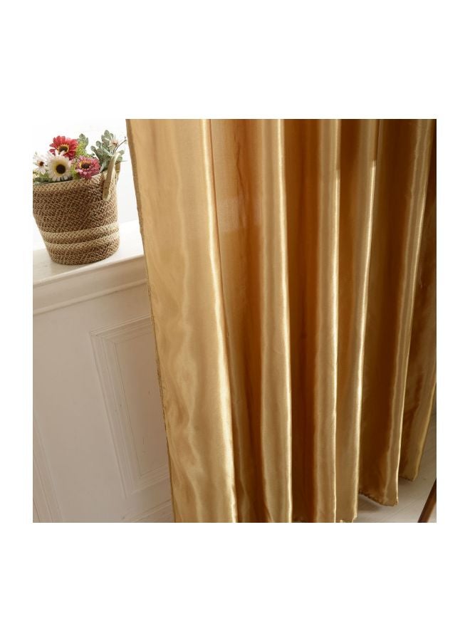 ANSELF 2-Piece Polyester Window Curtains Yellow 250x100centimeter - Image 4