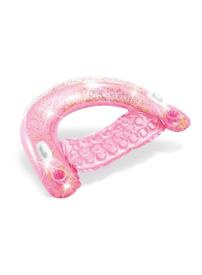 INTEX Inflatable Lightweight Foldable Compact Unique Design Glitter Pool Float 119x97x28cm - Image 1