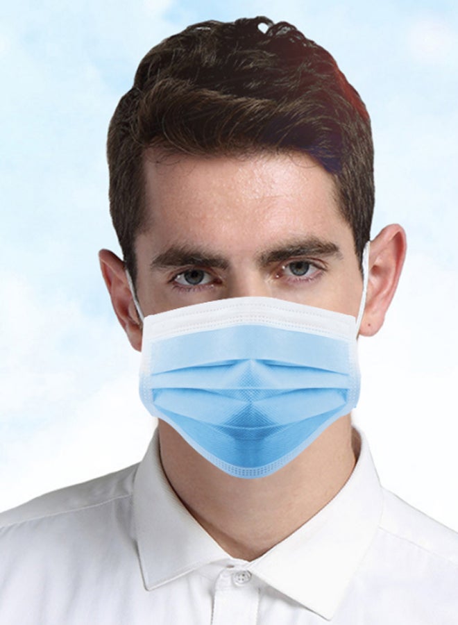 50-Piece Disposable 3-Layer Earloop Face Masks Set