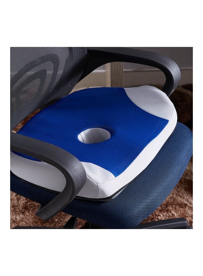 Home Box Lavish Gel Memory Foam Chair Cushion Blue/White 44x9.5x38cm  - Image 3