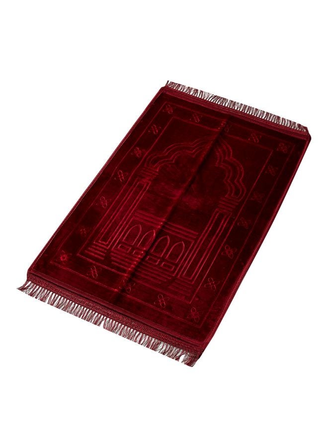 Home Box - Polyester Embossed Prayer Mat Red 80x120cm - Image 1