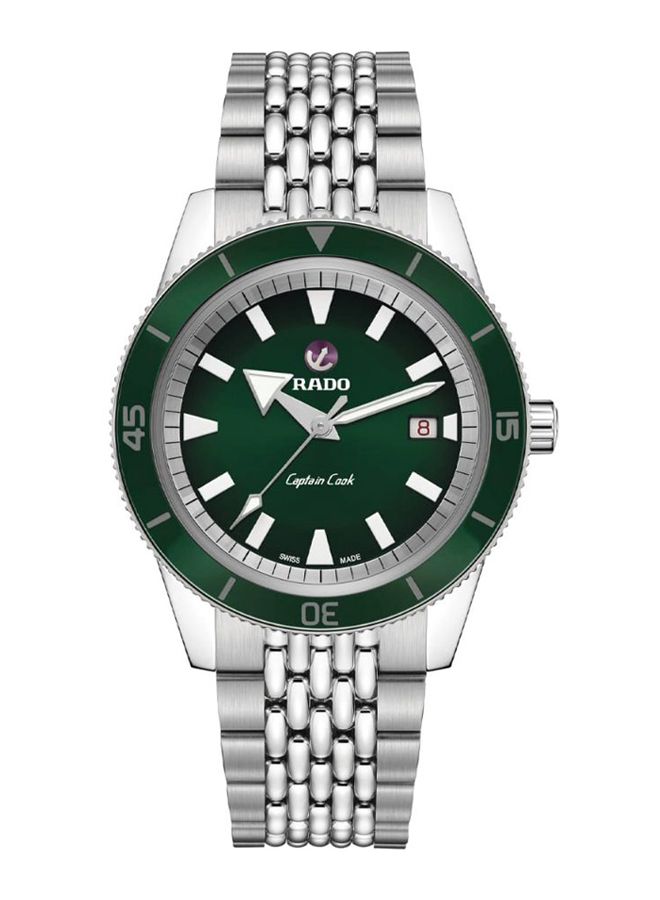 رادو ساعة يد كابتن كوك أوتوماتيكية بعقارب وسوار من الإستانلس ستيل طراز R32505313 men - Image 1