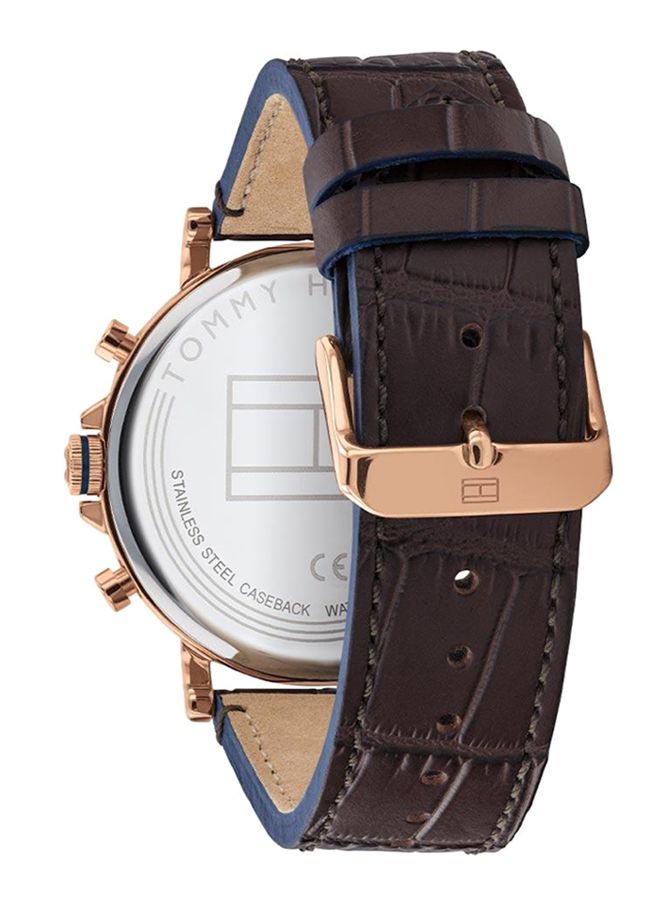 Men's Leather Multi-Function Daniel Chronograph Watch 1710418
