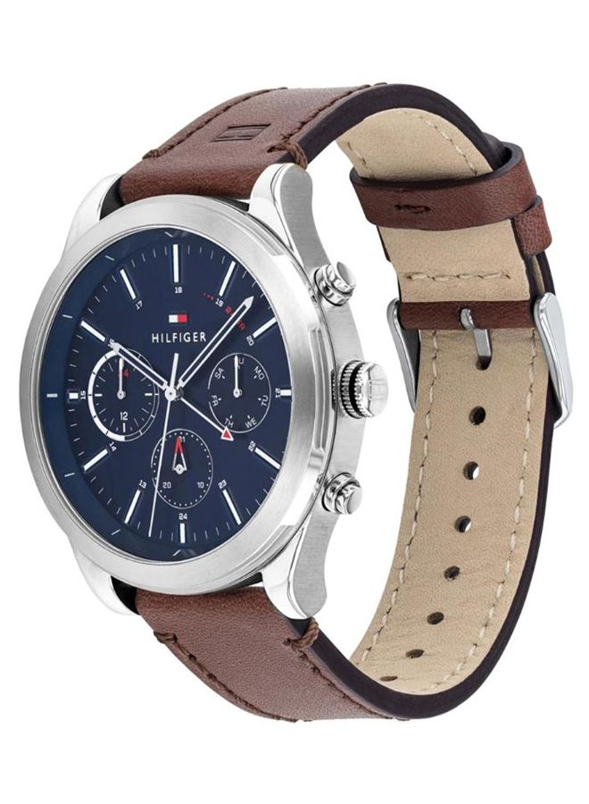 TOMMY HILFIGER - Men's Leather Ashton Multi-Function Chronograph Watch 1791741 - Image 1