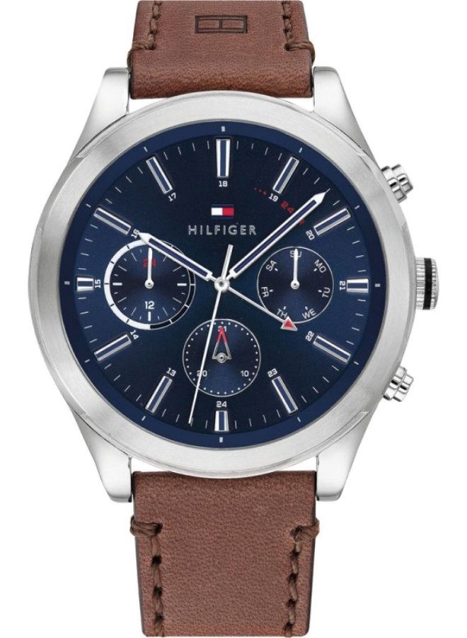 TOMMY HILFIGER - Men's Leather Ashton Multi-Function Chronograph Watch 1791741 - Image 1