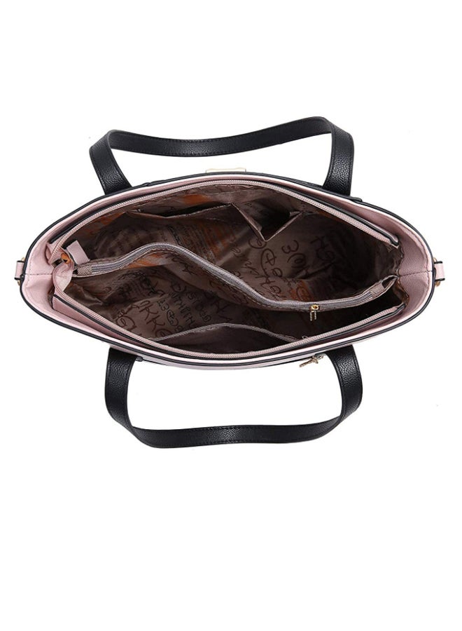 Generic - Fashion Light Colour Block Comfortable Shoulder Bag White/Black/Beige - Image 1