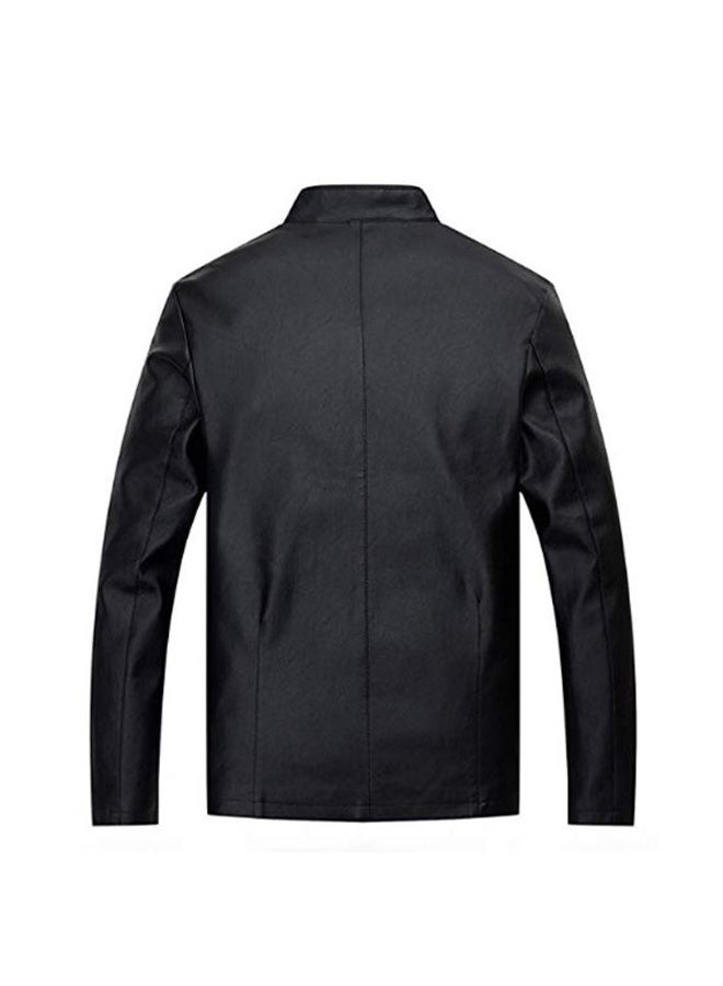 Casual Long Sleeve Jacket Black  - Image 2