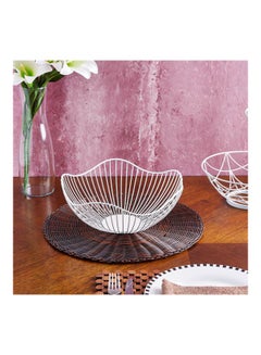 Maisan Stainless Steel Fruit Basket White 28.5x28.5x12.5cm - v1589383956/N37828475A_1