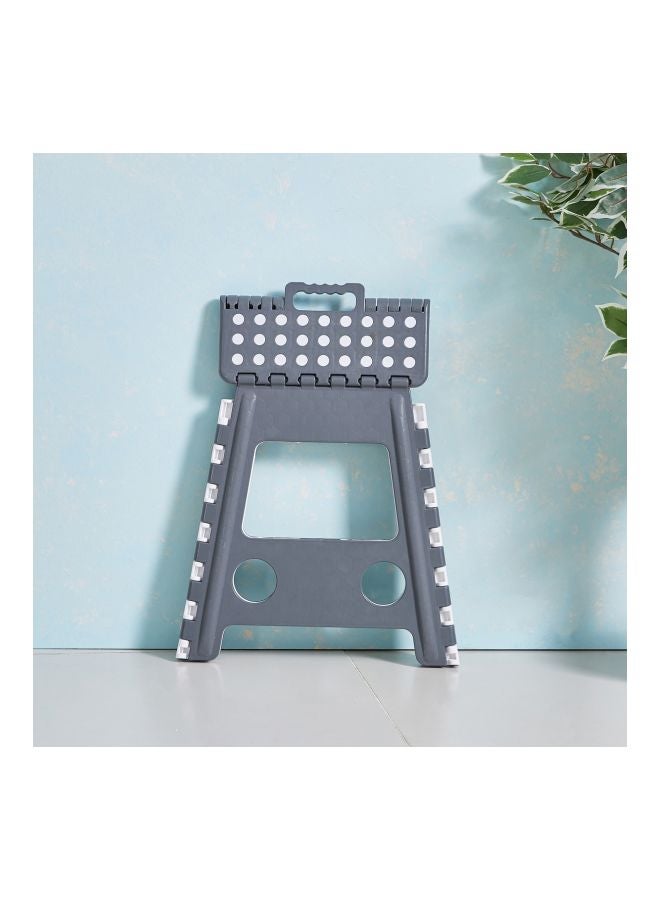 Home Box Robin Plastic Foldable Stool Grey/White 29x22x39centimeter - Image 3