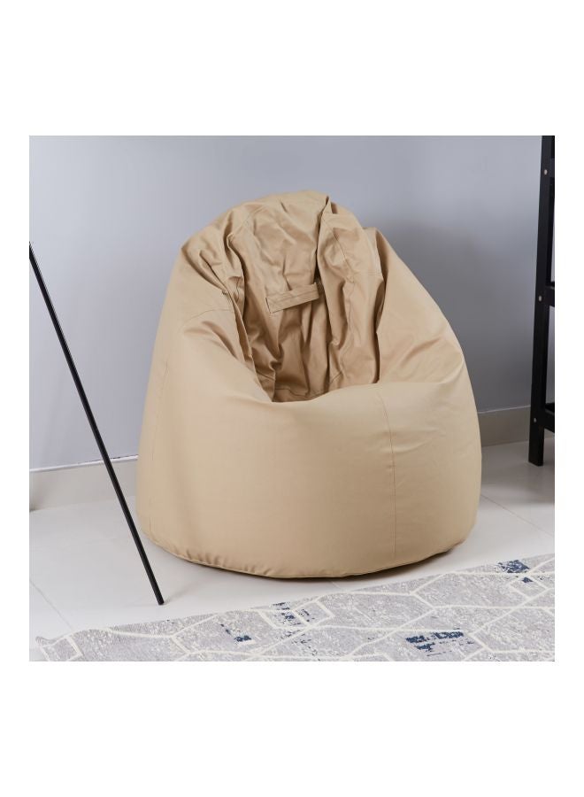 Home Box - Stunning Plain Patterned Durable Multi-Purpose Bean Bag With Polystyrene Filling Beige 75 x 110cm - Image 1