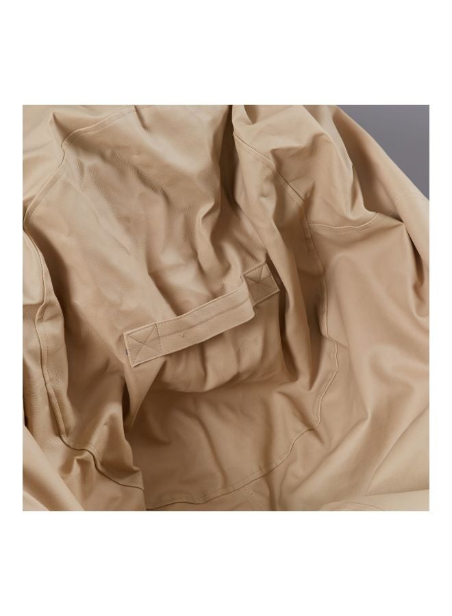 Home Box - Stunning Plain Patterned Durable Multi-Purpose Bean Bag With Polystyrene Filling Beige 75 x 110cm - Image 1