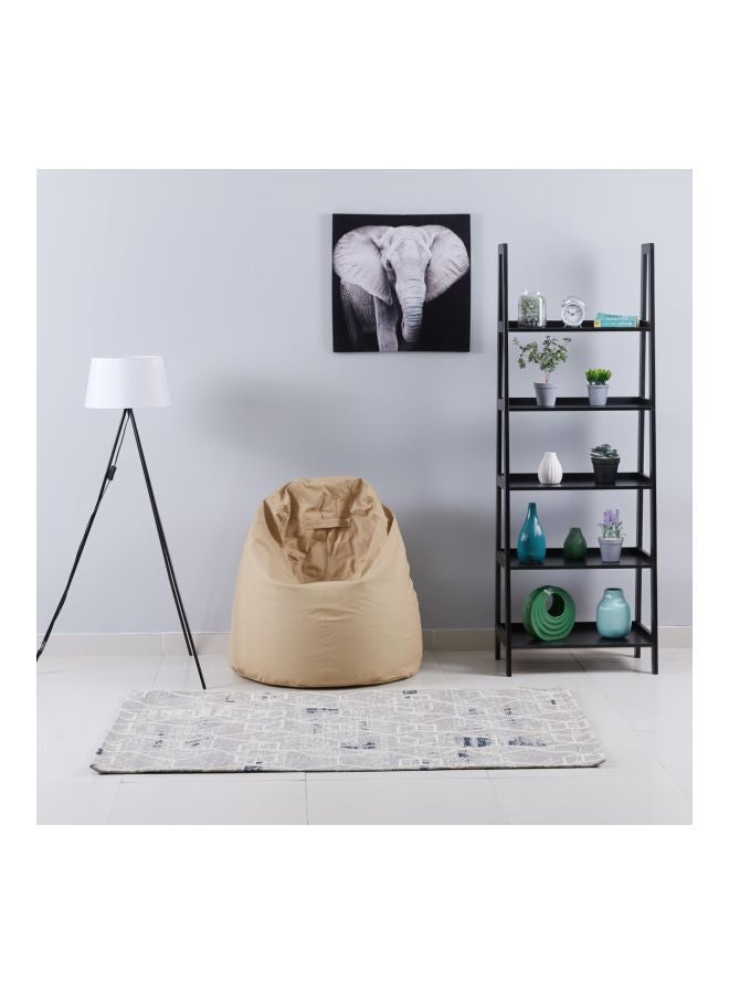 Home Box - Stunning Plain Patterned Durable Multi-Purpose Bean Bag With Polystyrene Filling Beige 75 x 110cm - Image 1