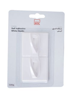 Home Box 2-Piece Square Hook Set White 5x2x5cm  - Image 1