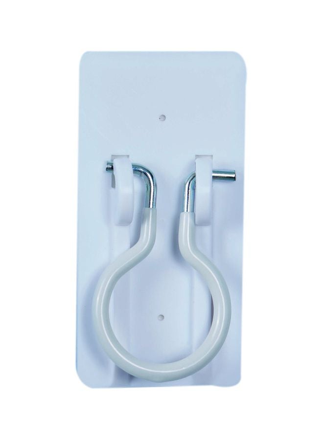 Home Box Plastic Hook White 2.2x5x10cm - Image 1