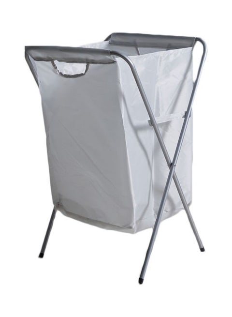 Ebase Metal Hamper White/Silver