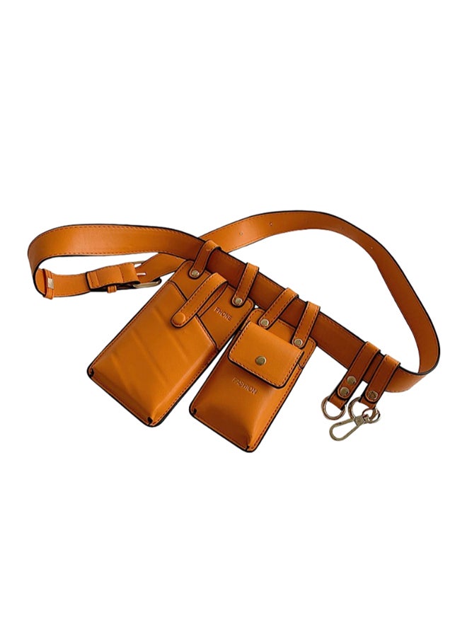 Generic - Retro Style Leather Waist Bag Brown - Image 1