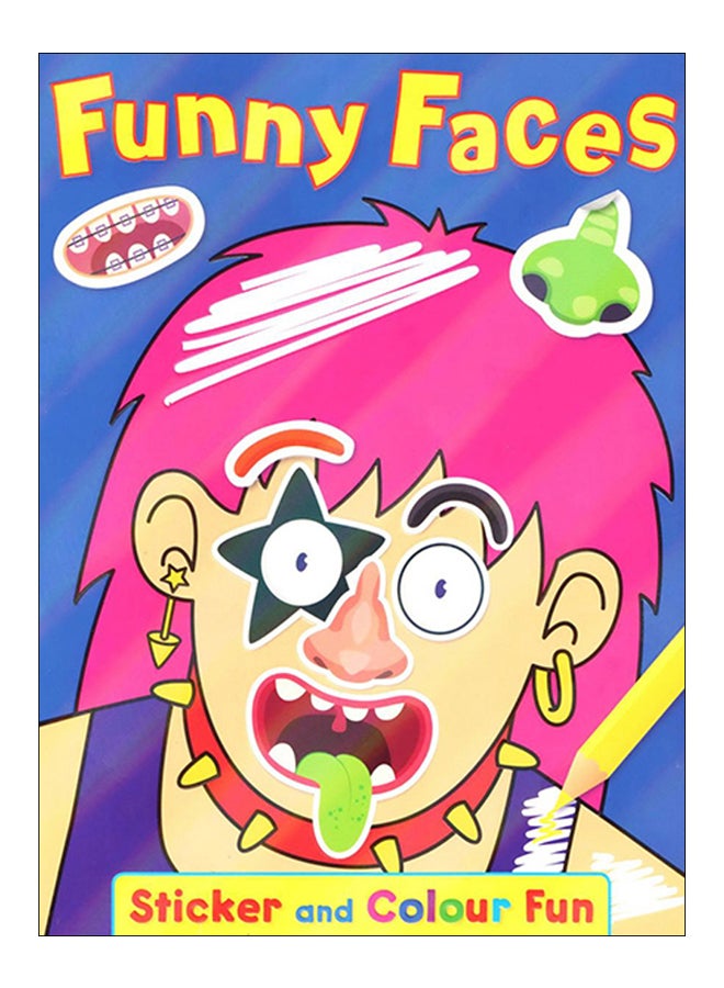 null - Funny Faces Sticker And Colour Fun paperback english - Image 1