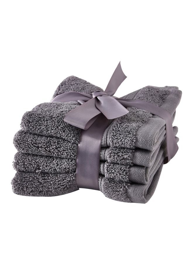 Home Box 4-piece Textured Face Towel Grey 406cm  - Image 1