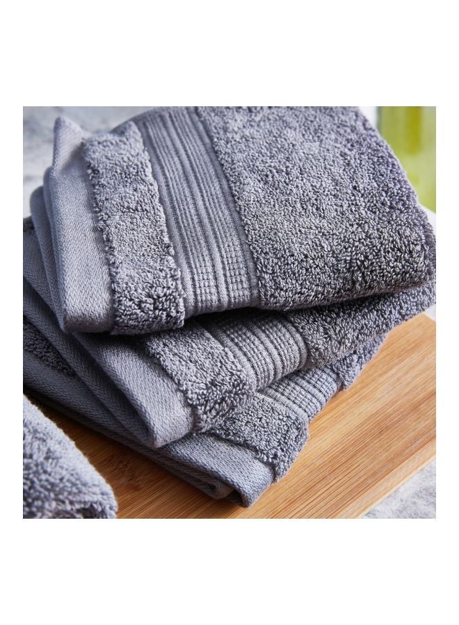 Home Box 4-piece Textured Face Towel Grey 406cm  - Image 2
