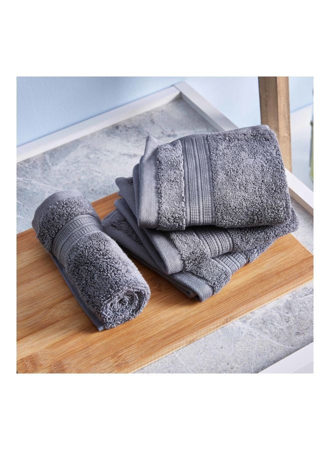 Home Box 4-piece Textured Face Towel Grey 406cm  - Image 4