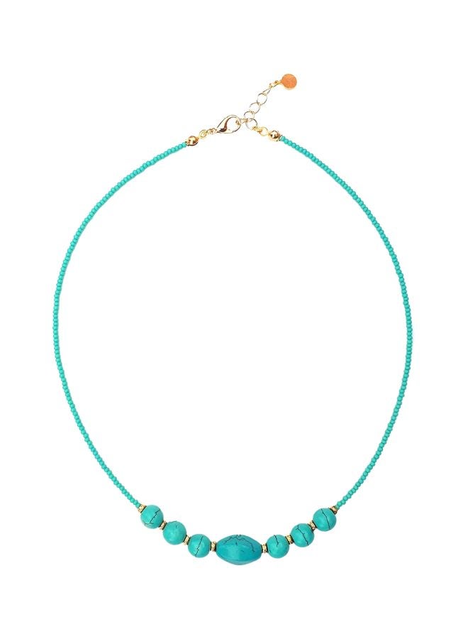 Alwan Turquoise Beaded Evil Eye Necklace - Image 1