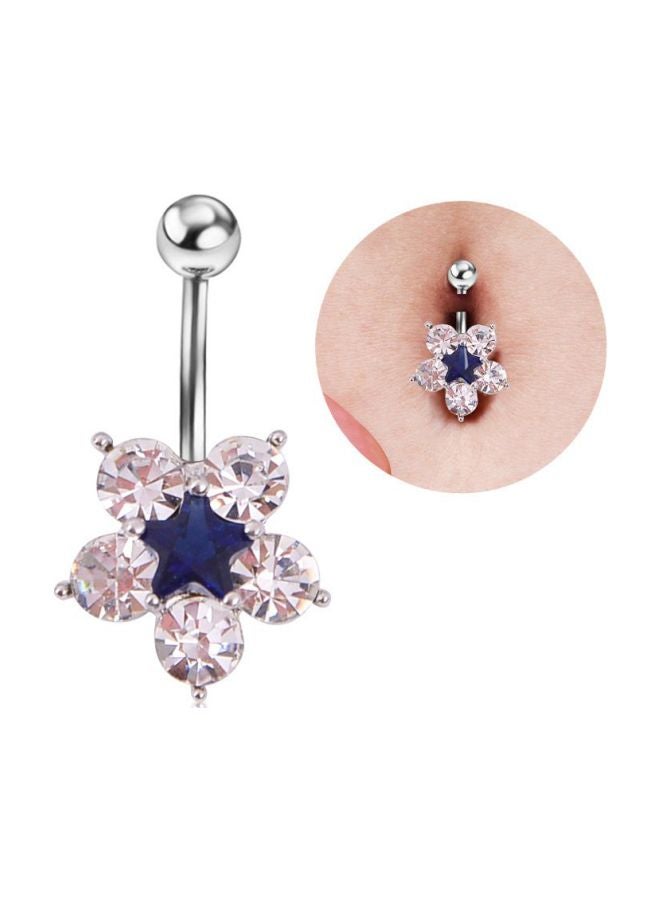 Generic - 3-Piece 316L Surgical Steel Stone Studded Belly Button Ring Set - Image 1