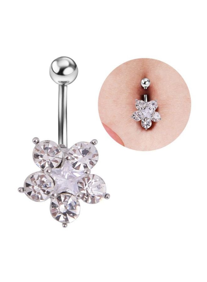 Generic - 3-Piece 316L Surgical Steel Stone Studded Belly Button Ring Set - Image 1