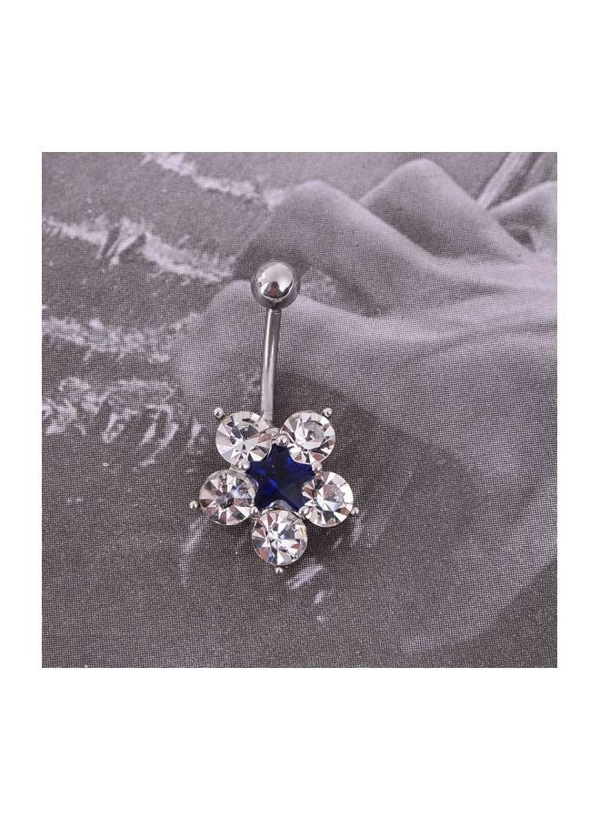 Generic - 3-Piece 316L Surgical Steel Stone Studded Belly Button Ring Set - Image 1