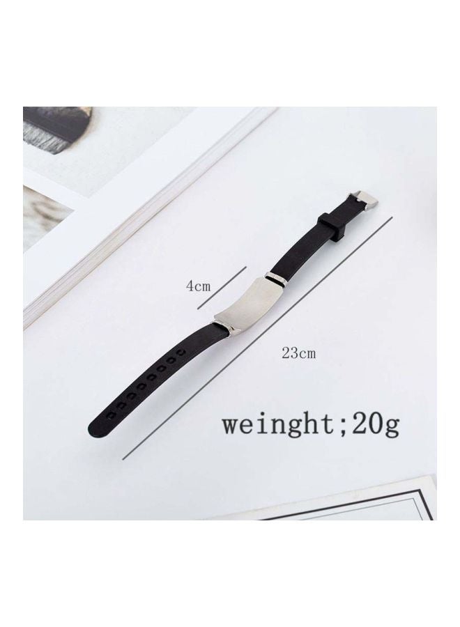 Beauenty Stainless Steel Wristband Bracelet Silver/Black  - Image 3