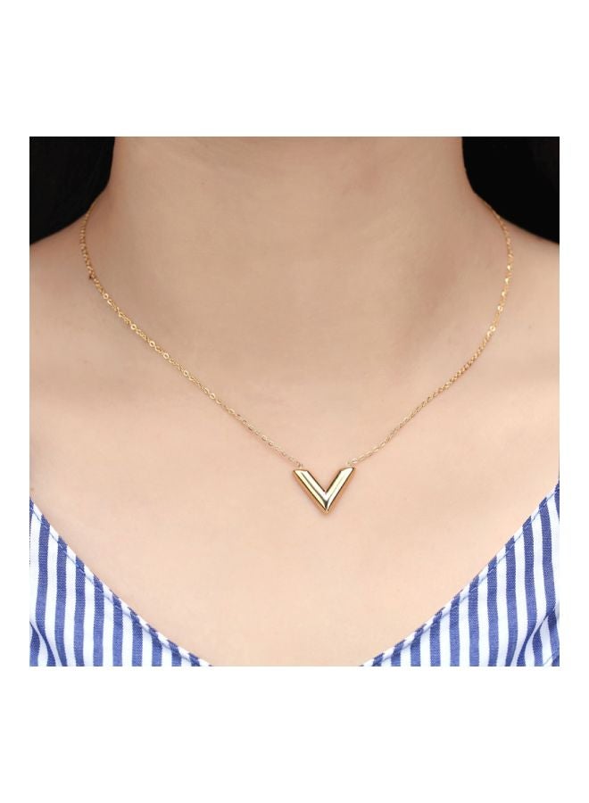 بيوينتي قلادة من فولاذ التيتانيوم بدلاية على شكل حرف V - Image 2