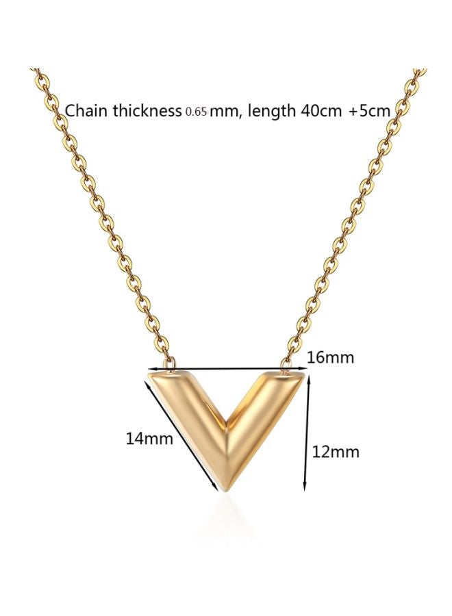 بيوينتي قلادة من فولاذ التيتانيوم بدلاية على شكل حرف V - Image 3