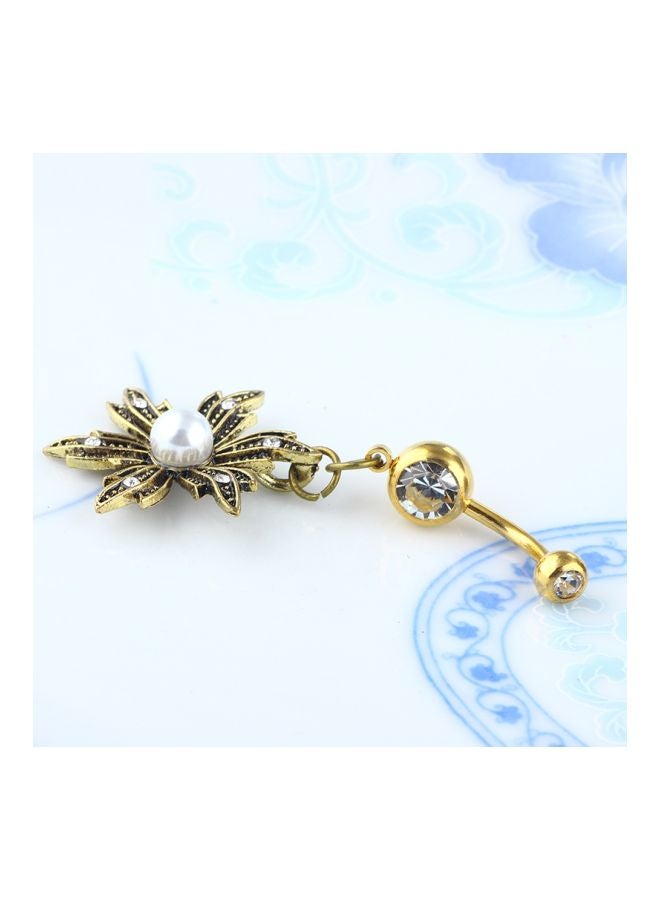 Generic - 2-Piece Leaf Belly Navel Button Ring - Image 1