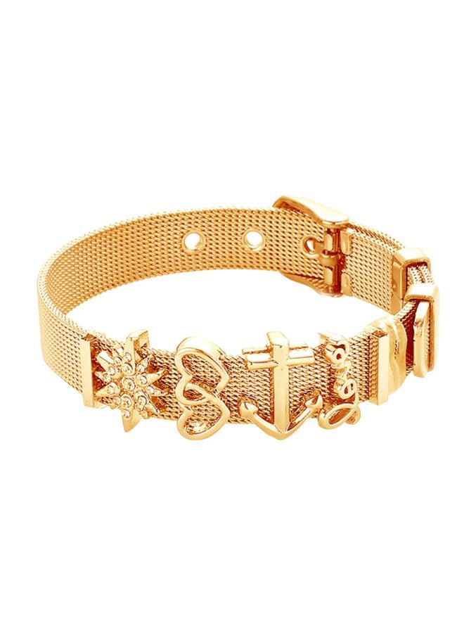 Beauenty Stainless Steel Heart And Anchor Bracelet 