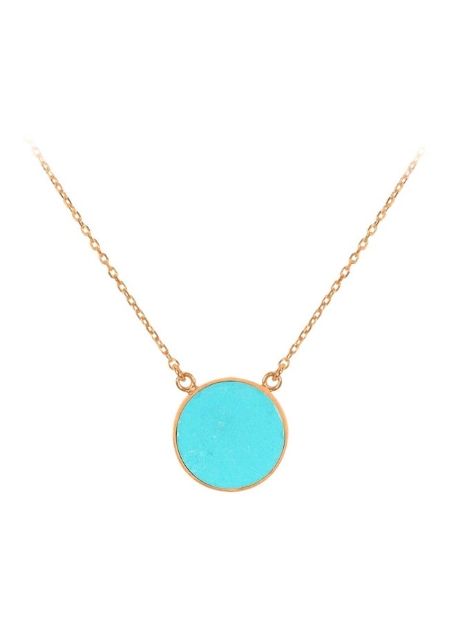 Capri Gold 18 Karat Rose Gold Turquoise Studded Necklace - Image 1