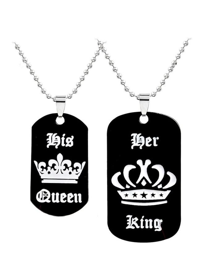 Beauenty - Pack Of 2 Printed Pendant Necklace Set - Image 1