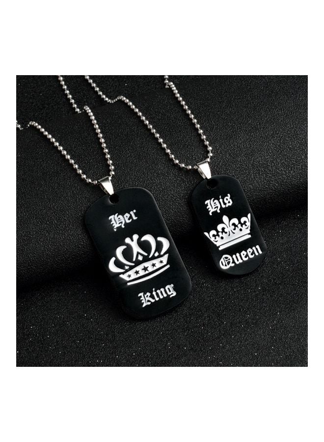 Beauenty - Pack Of 2 Printed Pendant Necklace Set - Image 1
