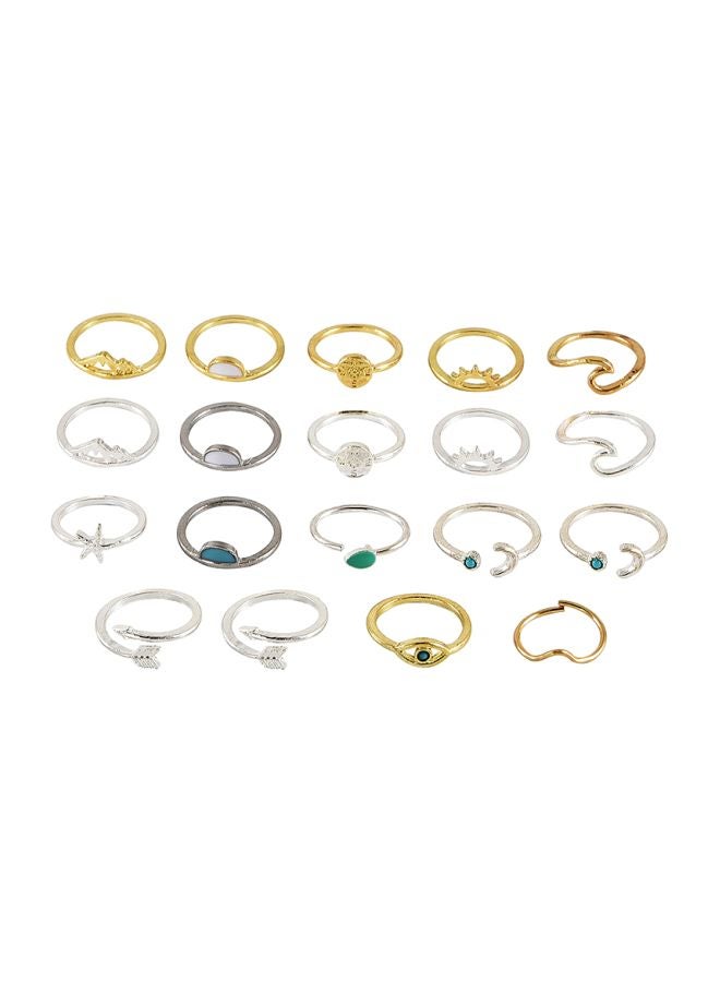 Beauenty 19-Piece Metal Vintage Ring Set  - Image 1