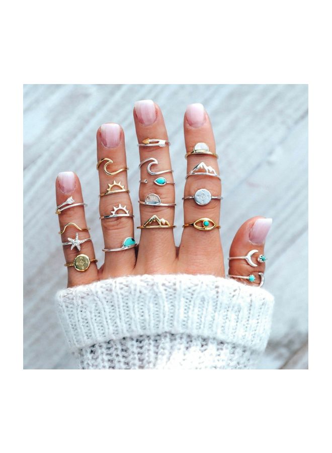 Beauenty 19-Piece Metal Vintage Ring Set  - Image 2