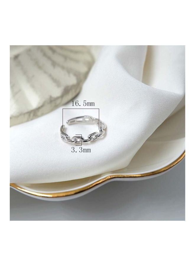 بيوينتي خاتم من الفضة الإسترليني عيار 925 بتصميم كلاسيكي على شكل سلسلة - Image 4