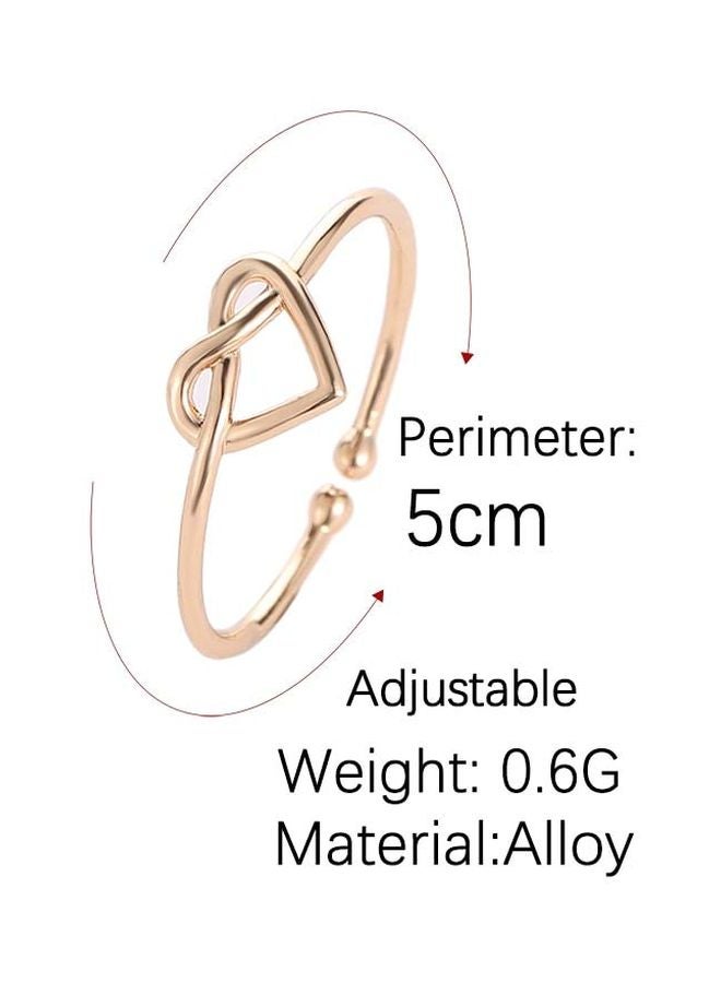 Beauenty Stainless Steel Heart Open Ring  - Image 3