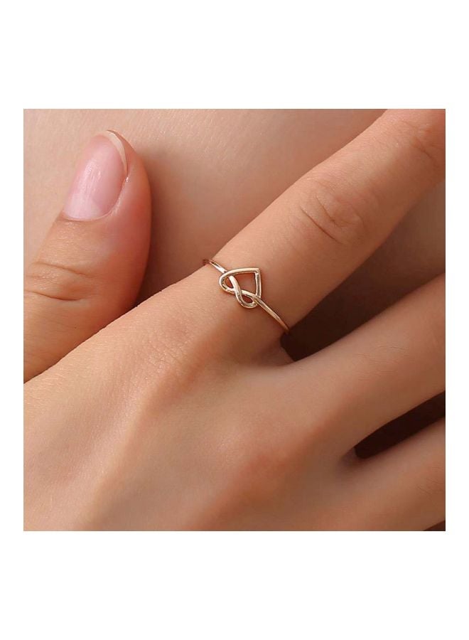 Beauenty Stainless Steel Heart Open Ring  - Image 4