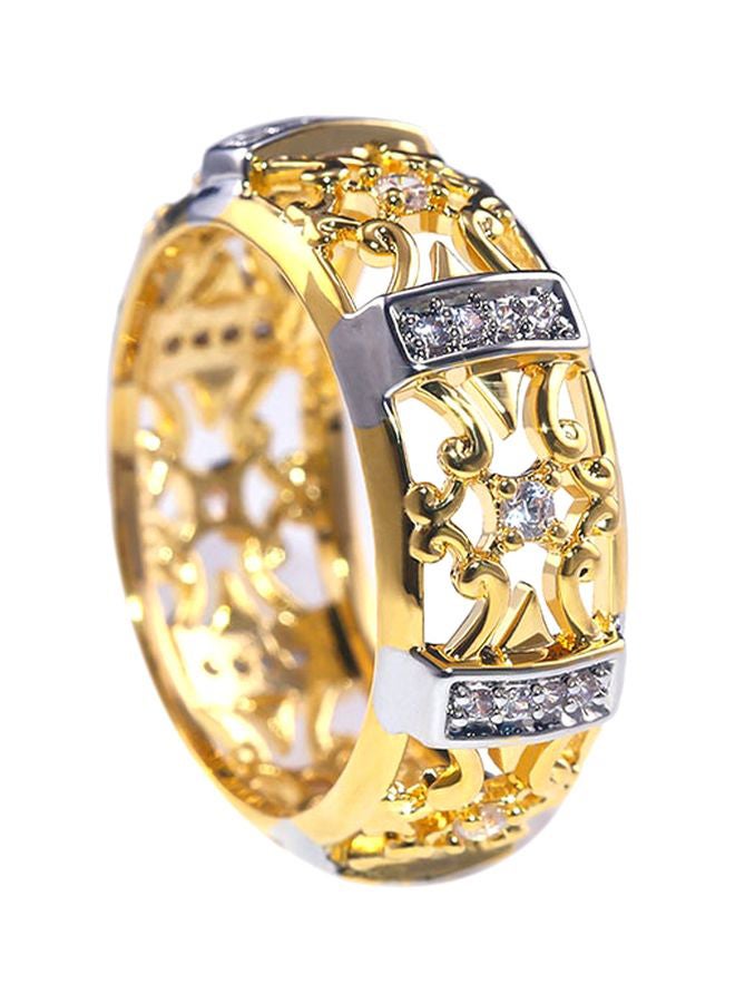 بيوينتي خاتم بتصميم وردة ومرصع بالزركونيا المكعبة - Image 1