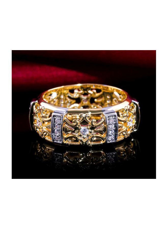 بيوينتي خاتم بتصميم وردة ومرصع بالزركونيا المكعبة - Image 3